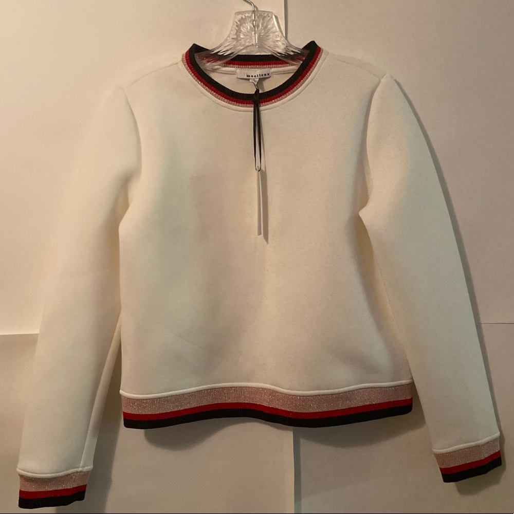 Anthropologie Moelleux Varsity Sweater NWT Small